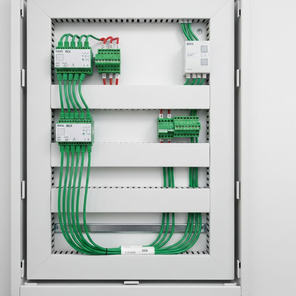KNX Schaltschrank mit professioneller Verdrahtung